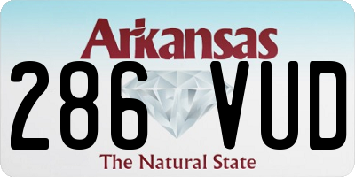 AR license plate 286VUD