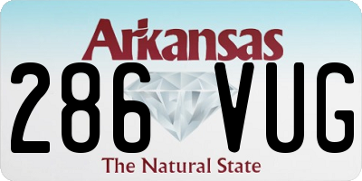 AR license plate 286VUG