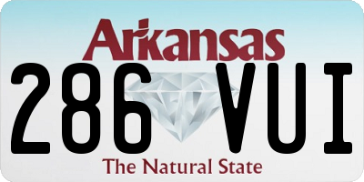 AR license plate 286VUI