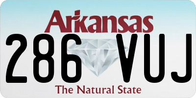 AR license plate 286VUJ