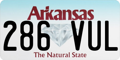 AR license plate 286VUL