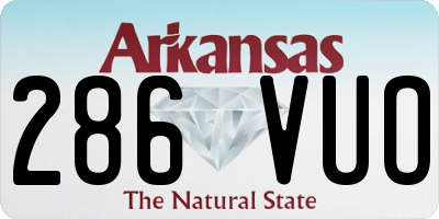 AR license plate 286VUO