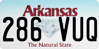 AR license plate 286VUQ