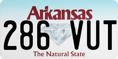 AR license plate 286VUT
