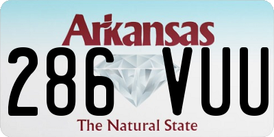AR license plate 286VUU