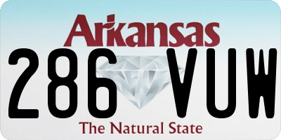 AR license plate 286VUW