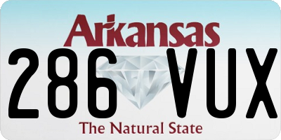 AR license plate 286VUX