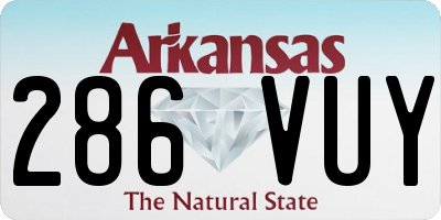 AR license plate 286VUY