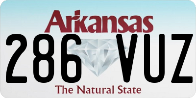 AR license plate 286VUZ