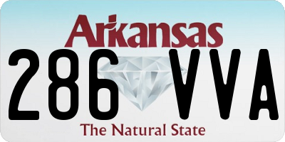 AR license plate 286VVA
