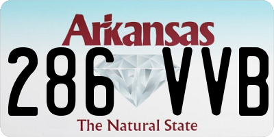 AR license plate 286VVB