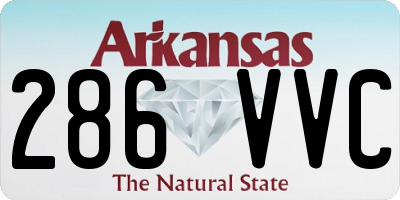 AR license plate 286VVC