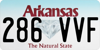 AR license plate 286VVF