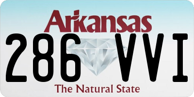 AR license plate 286VVI