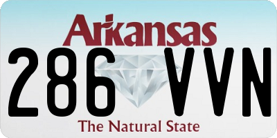 AR license plate 286VVN