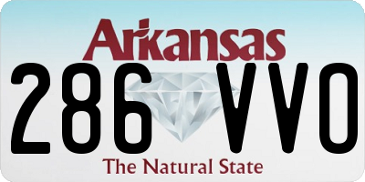 AR license plate 286VVO