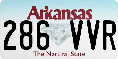 AR license plate 286VVR