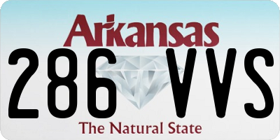 AR license plate 286VVS