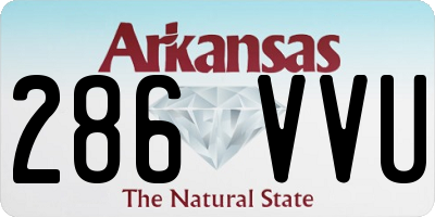 AR license plate 286VVU