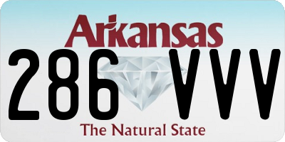 AR license plate 286VVV