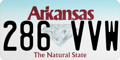AR license plate 286VVW