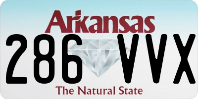 AR license plate 286VVX