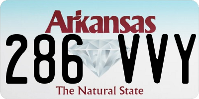 AR license plate 286VVY