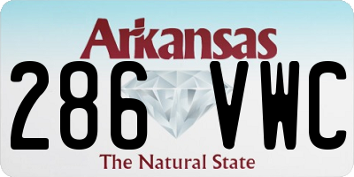 AR license plate 286VWC
