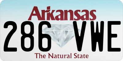 AR license plate 286VWE