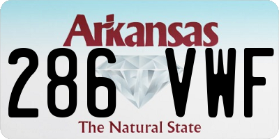 AR license plate 286VWF