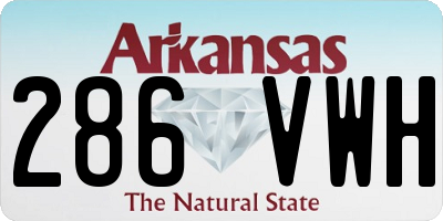 AR license plate 286VWH