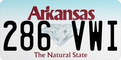 AR license plate 286VWI