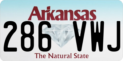 AR license plate 286VWJ