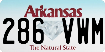 AR license plate 286VWM