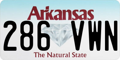AR license plate 286VWN