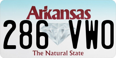 AR license plate 286VWO