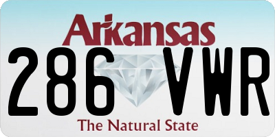 AR license plate 286VWR