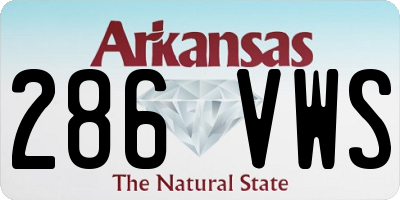 AR license plate 286VWS