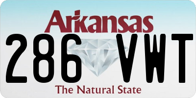 AR license plate 286VWT