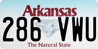 AR license plate 286VWU