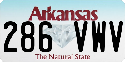AR license plate 286VWV
