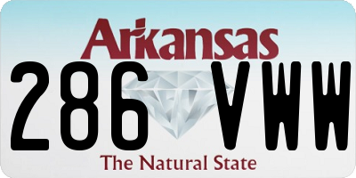 AR license plate 286VWW