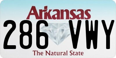 AR license plate 286VWY