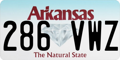 AR license plate 286VWZ