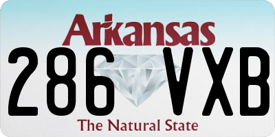 AR license plate 286VXB