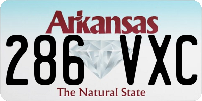 AR license plate 286VXC
