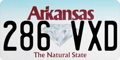 AR license plate 286VXD