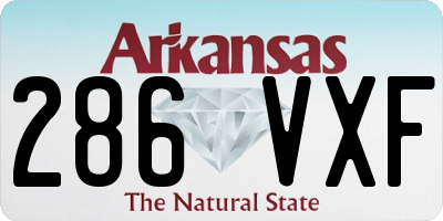 AR license plate 286VXF
