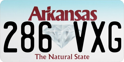 AR license plate 286VXG