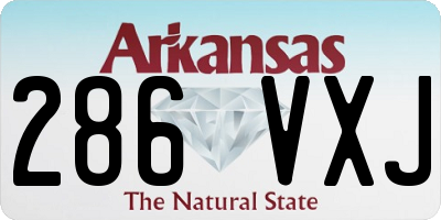 AR license plate 286VXJ